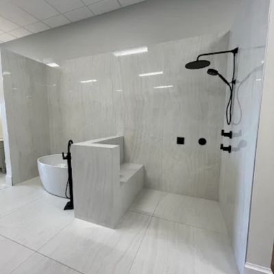 Bathroom remodel with Carr's Flooring America